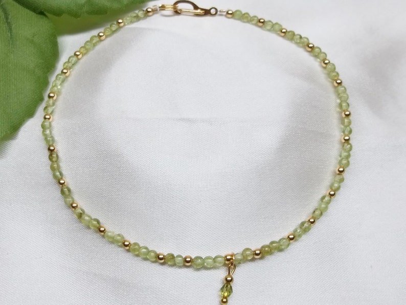 14Kt Gold Ankle Bracelet Peridot Anklet Solid 14kt Gold Anklet 14k Gold Ankle Bracelet 14kt Gold Body Jewelry Gold Ankle Jewelry Buy3+1Free