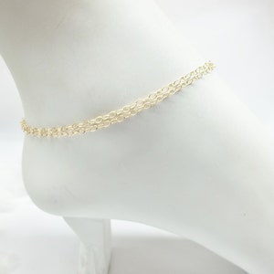 14k Gold Chain Anklet 14k Gold Double Chain Anklet 14k Gold Chain Ankle Bracelet Gold Filled Anklet Gift For Her BuyAny3+Get1 Free
