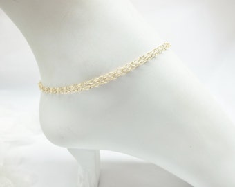 14k Gold Chain Anklet 14k Gold Double Chain Anklet 14k Gold Chain Ankle Bracelet Gold Filled Anklet Gift For Her BuyAny3+Get1 Free