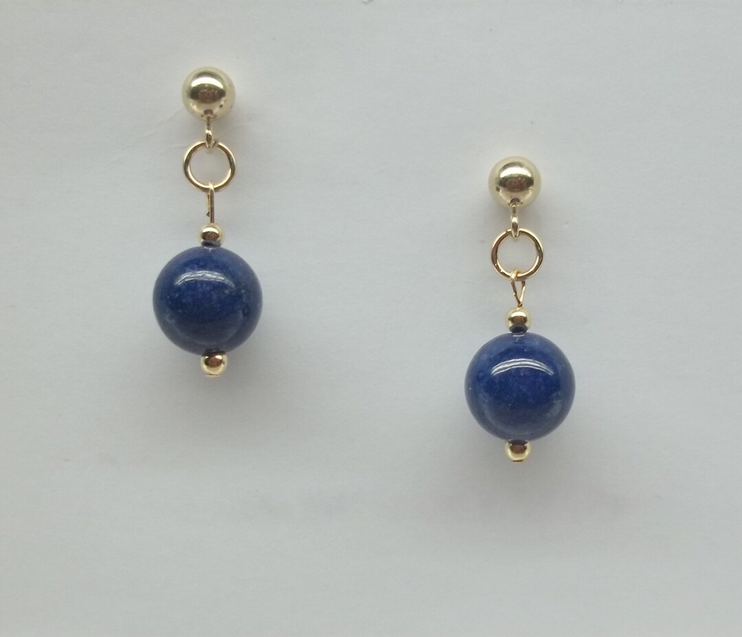 Collins Gold Drop earrings in Blue Lapis main image 0