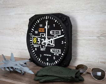 Air Force fighter jet clock | Flight simulator pilot gifts | Airplane wall clock | Aviation wall art | DCS F-15 F-16 F-18 decor