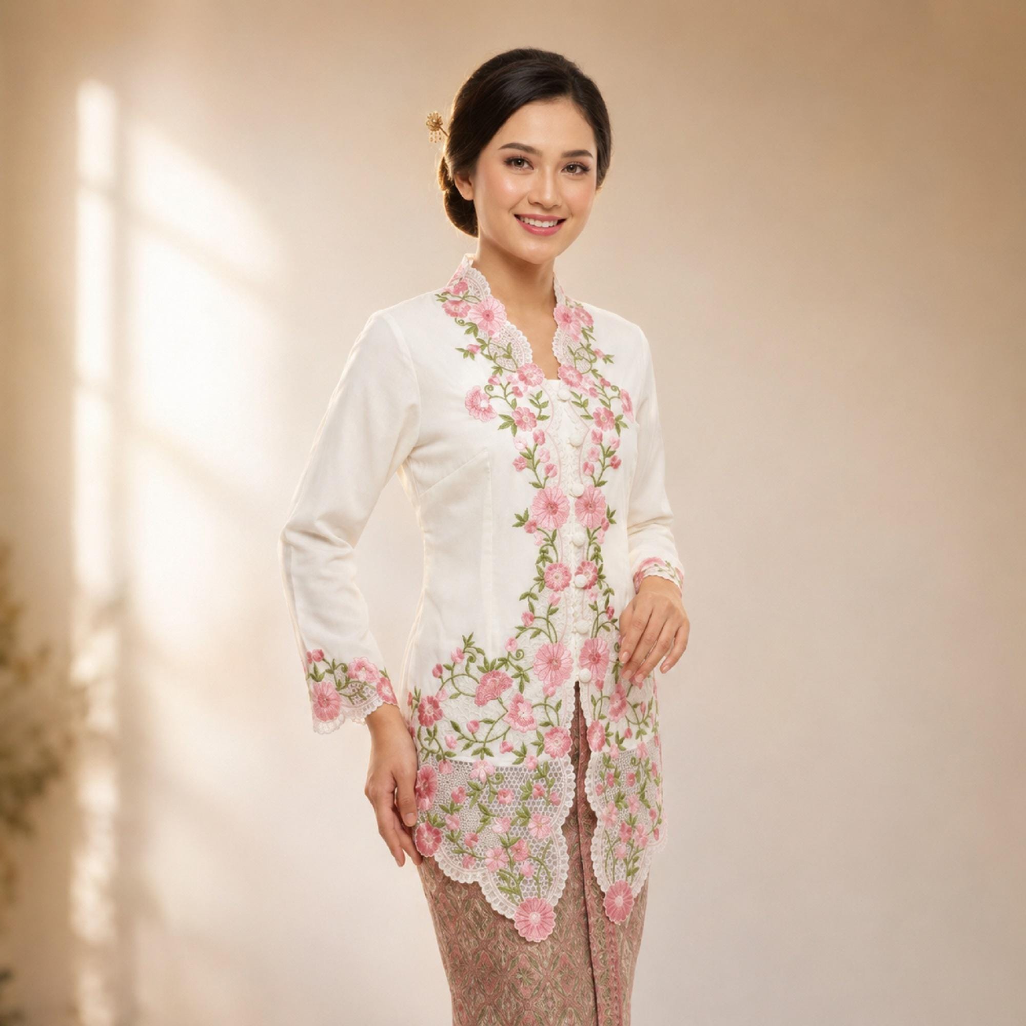 White Kebaya - Etsy