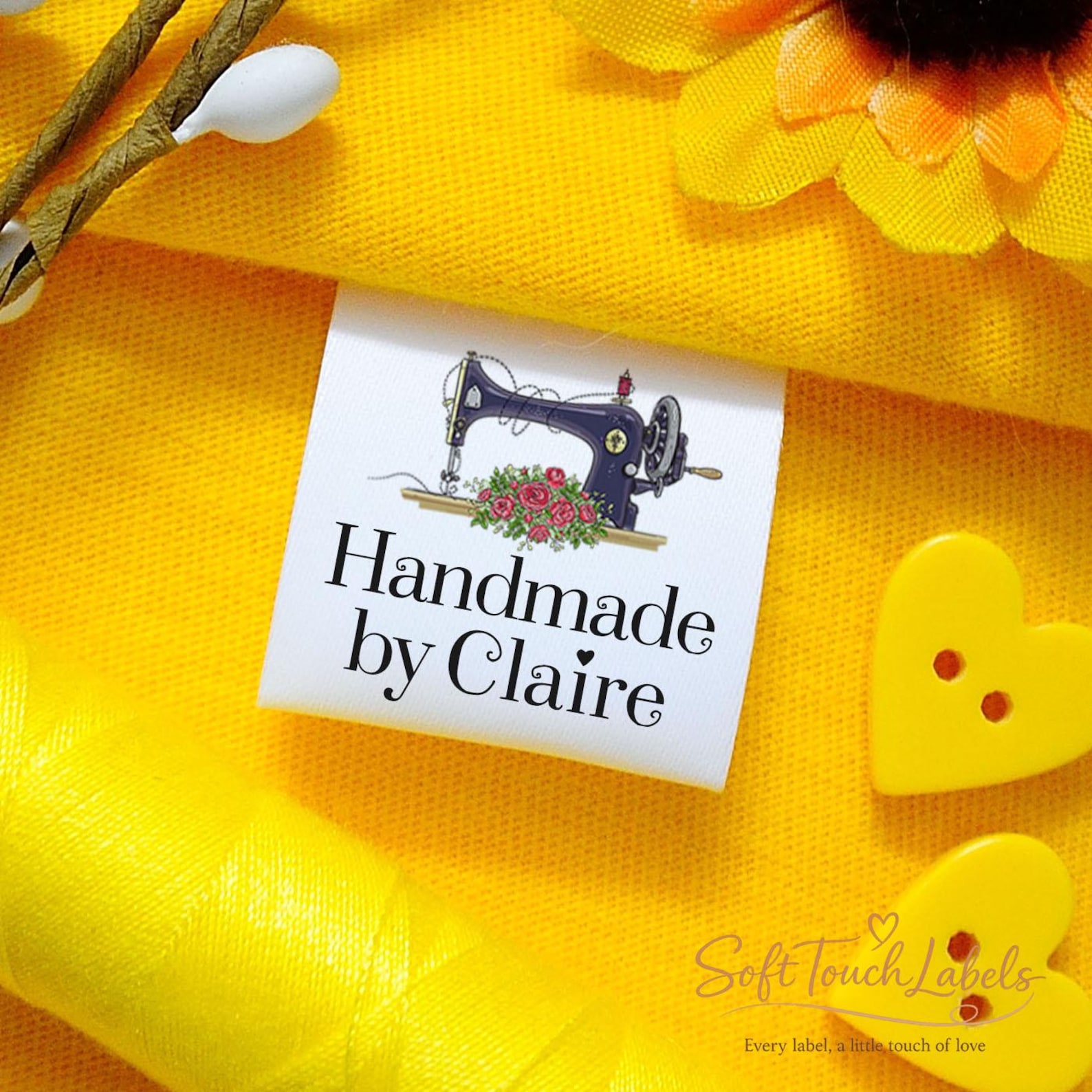 Custom Sewing Labels for Handmade Items: Full Color Folding Tags - Etsy