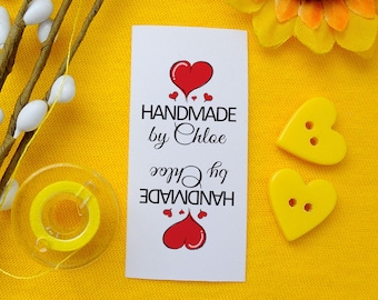 Personalisierte Nähetiketten für handgemachte Artikel: individuelle Kleidungsanhänger