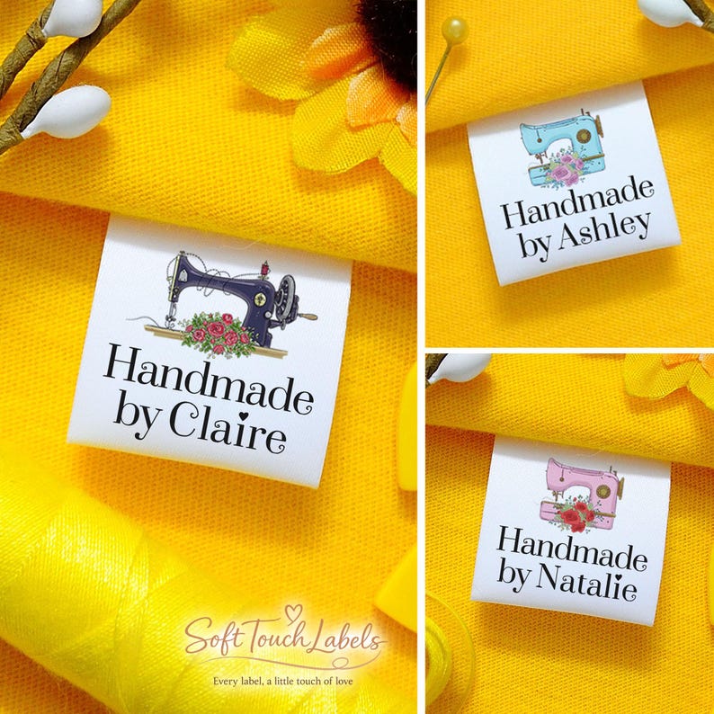 Custom Craft Labels Custom Sewing Labels for Handmade Items: Full Color Folding Tags - Etsy
