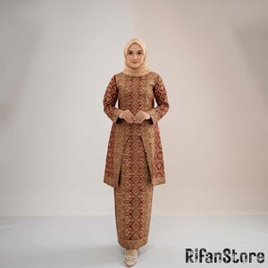 dress songket modern style Kebaya Songket Dress in Minty Green