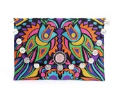 Pochette con ricamo con monete dell'annata incredibile tessuto Thailandia (BG306WC - 60 2)