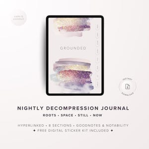 Folio voor nachtelijke decompressie | Dagboek sensorisch resetten voor ADHD en slaapangst | Digitaal notitieboek