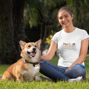 T-shirt club maman chien, chemise pour chiot multi-races, cadeau pour parent d'animal de compagnie, t-shirt esthétique pour maman chien, vêtements pour amoureux des animaux, chemise ras du cou pour chien mignon