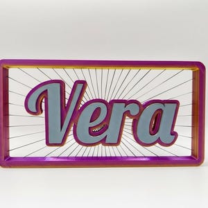 Personalised Name String Art Rectangle, Radial Design, Custom Desk Decor