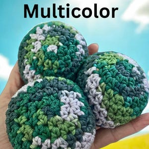 Handmade Crochet Hacky Sack – Cotton Fidget Toy, Juggling Ball – Colorful Yarn Ball (2-2.5 inches) image 8