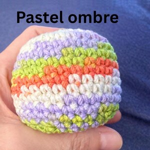 Handmade Crochet Hacky Sack – Cotton Fidget Toy, Juggling Ball – Colorful Yarn Ball (2-2.5 inches) image 10