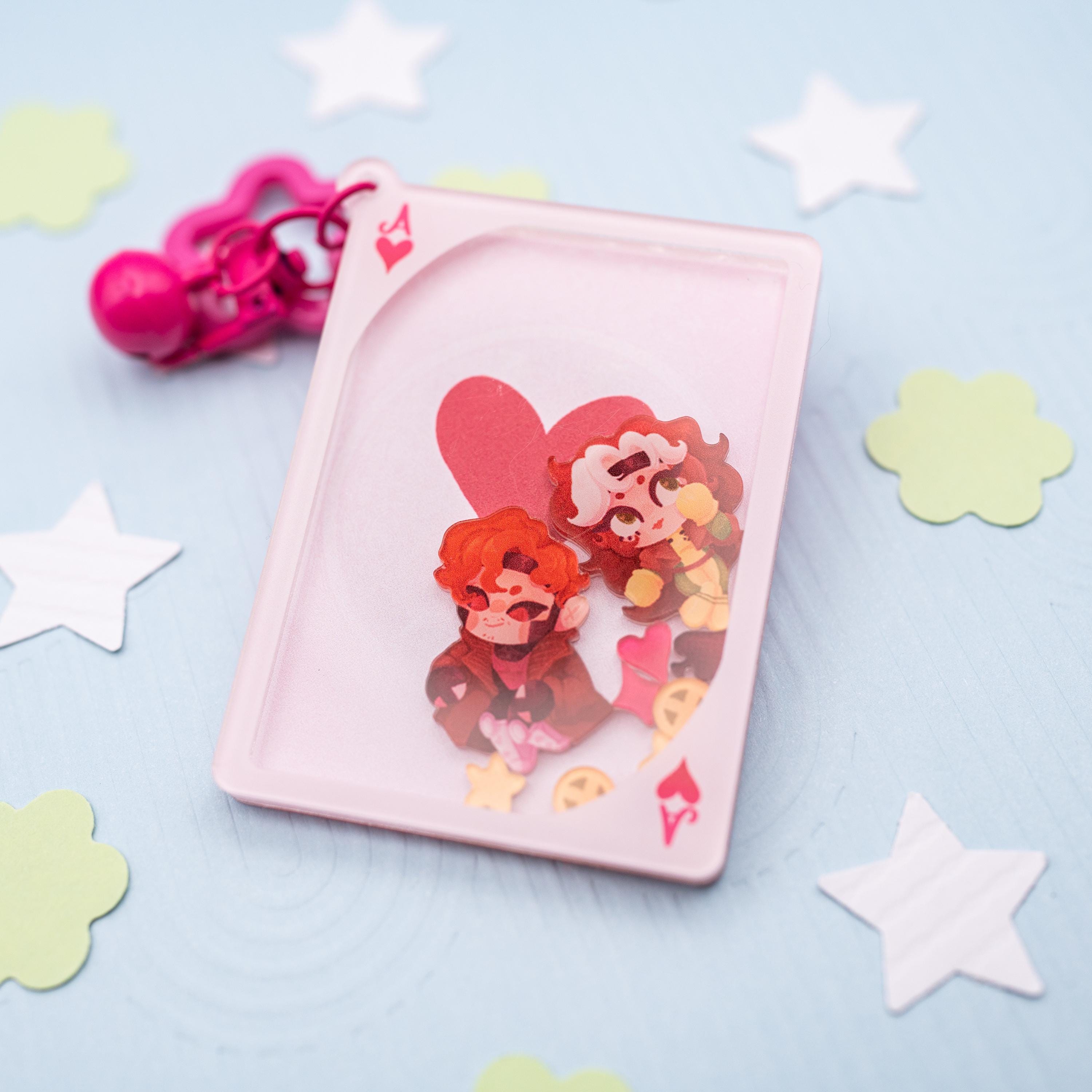 3” Rogue and Gambit Card-Shaped Double Sided Shaker Keychain