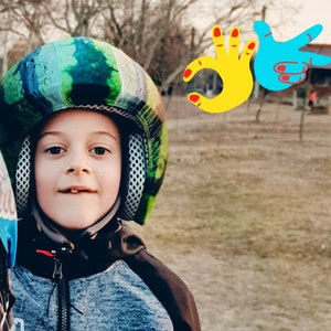 Watermelon funny motorcycle helmet cover, gift for riders, melon helmet cover for JET and OPENFACE HELMES