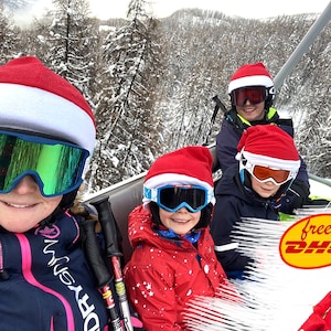 Free DHL Santa Claus ski helmet cover with free DHL express superfast 1-2 days shipping service