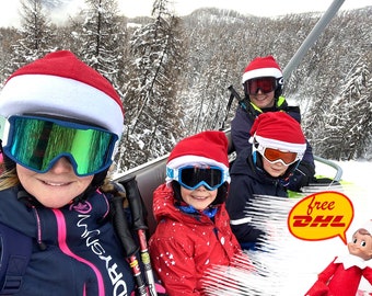 Free DHL Santa Claus ski helmet cover with free DHL express superfast 1-2 days shipping service