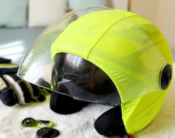 Vivid Colorful monochrome motorcycle helmet cover, open face helmet cover, half face jet helmet cover, motorcycle gift, scooter helmet cover