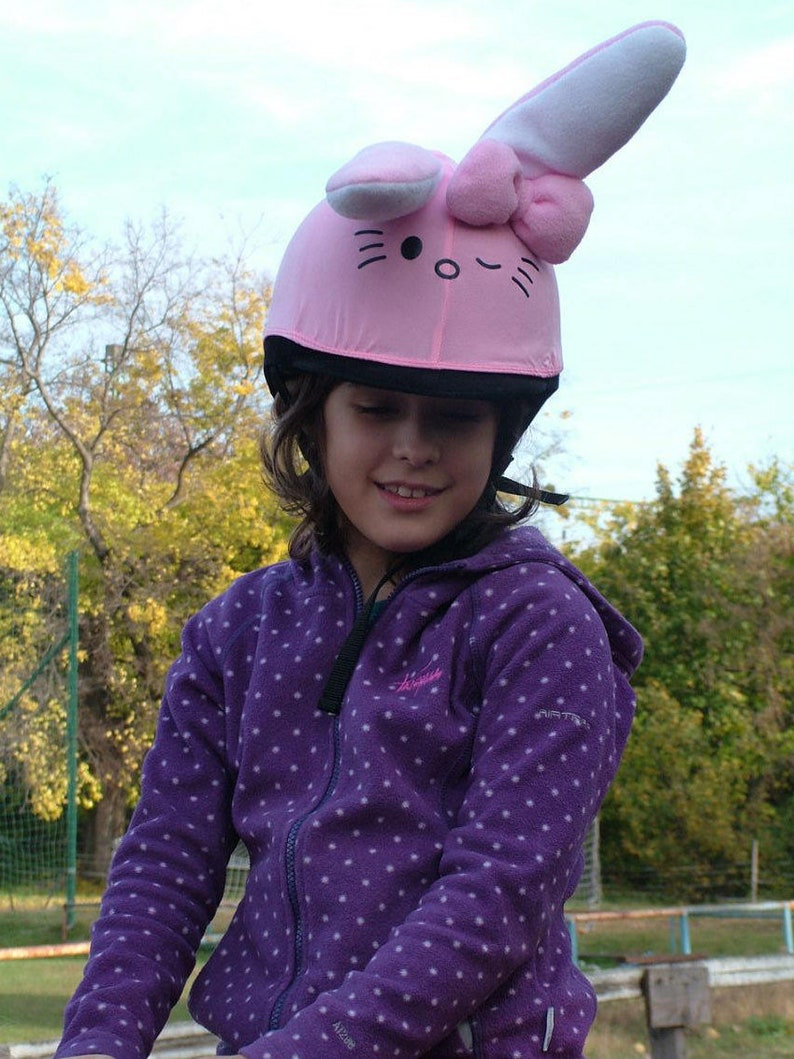 Kitty Bunny Kid Size Ski Helmet Cover Snowboard Helmet Cover Etsy