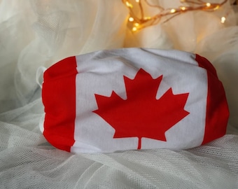 Face Mask with Canada Flag, Canadian Face Mask, Washable & Reusable, Adjustable, With Nose Wire and Filter Pocket