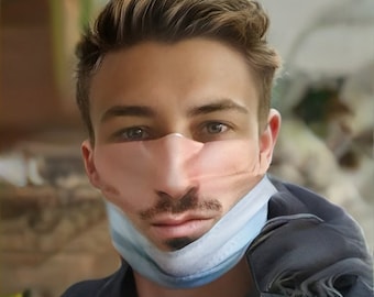 Hoe je GEEN masker draagt: grappig, aangepast gezichtsmasker met je foto, maskerloos gezichtsmasker voor grappen
