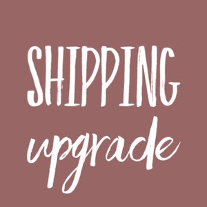 Upgrade shipping: priority service with tracking number