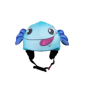 Axolotl ski helmet cover, snowboard helmet cover, bike cycling helmet cover, riding helmet cover