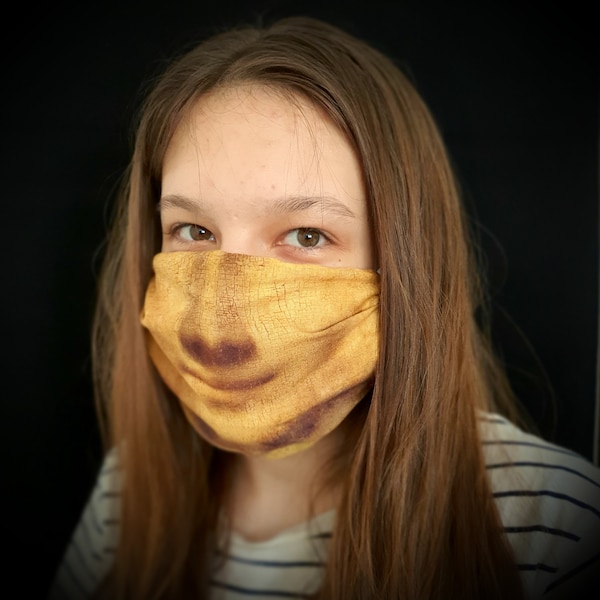 MONA LISA Gesichtsmaske mit Filterschicht, waschbare Gesichtsmaske aus Baumwolle, Versand in 1 Tag, Made in Europe, Wiederverwendbare Gesichtsmaske