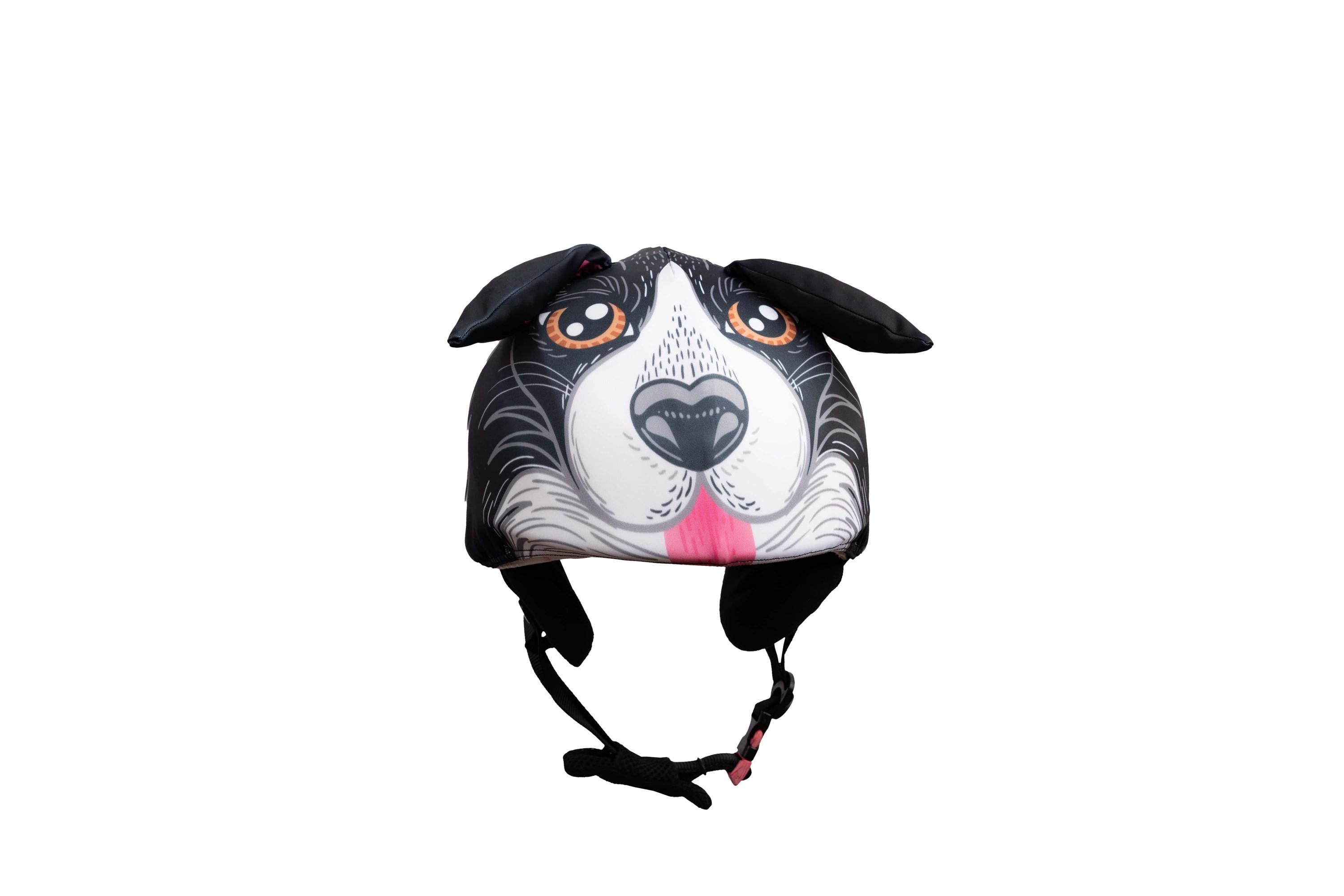 Border Collie ski helmet cover, snowboard helmet cover, bike cycling helmet  cover, riding helmet cover