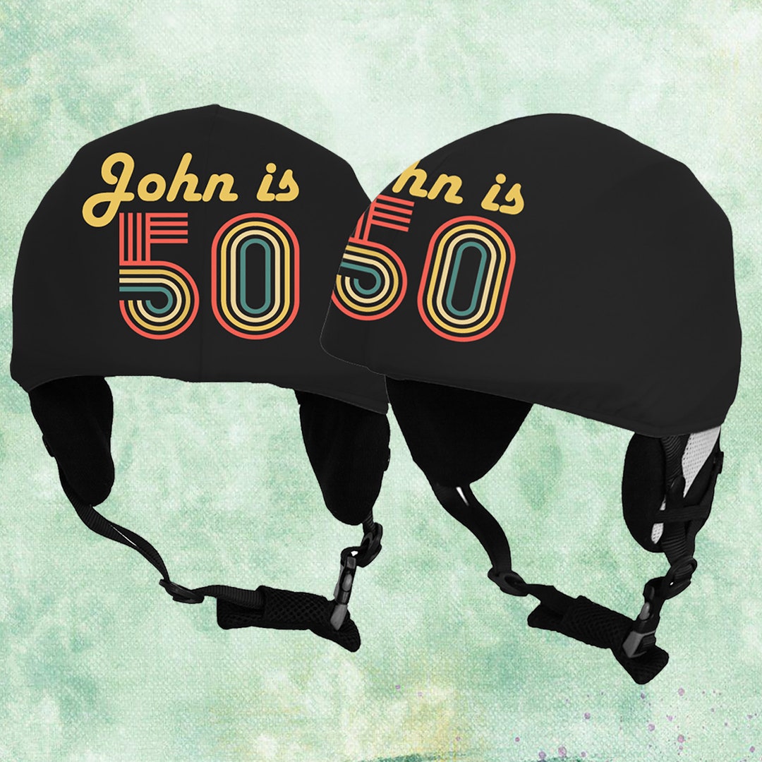 Birthday Helmet Cover WITH Custom Number and Text on Front, Gifts for