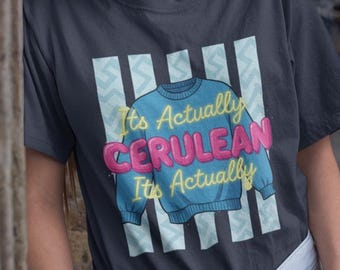It's Actually Cerulean -The Devil Wears Prada Heavy Cotton Graphic Tee Unisex 90s Retro