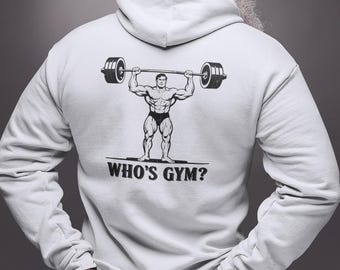 WHO'S GYM? Midweight Soft-style Fleece Hoodie Unisex