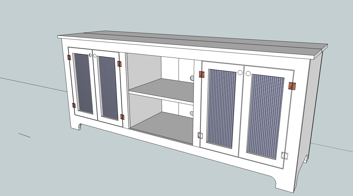 Consola multimedia grande soporte de TV gabinete de medios | Etsy