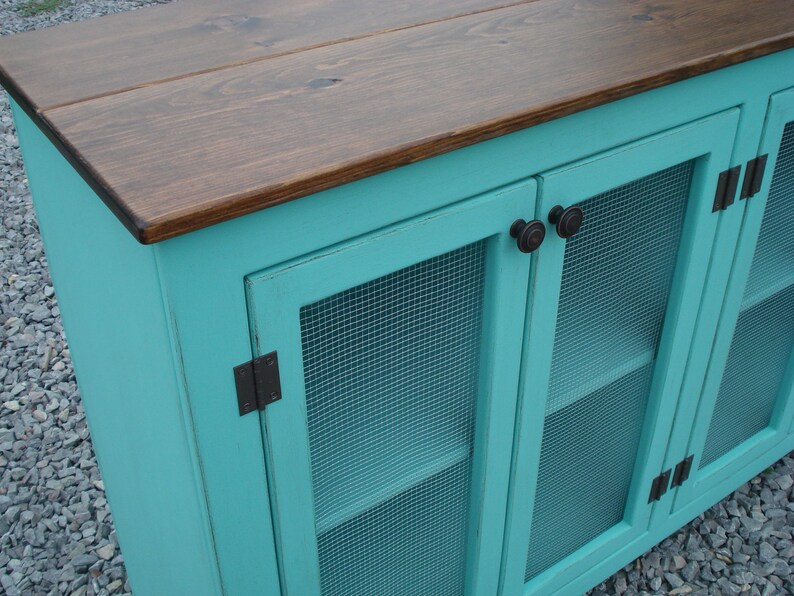 Media Console Distressed TV Stand Rustic Media Console Etsy