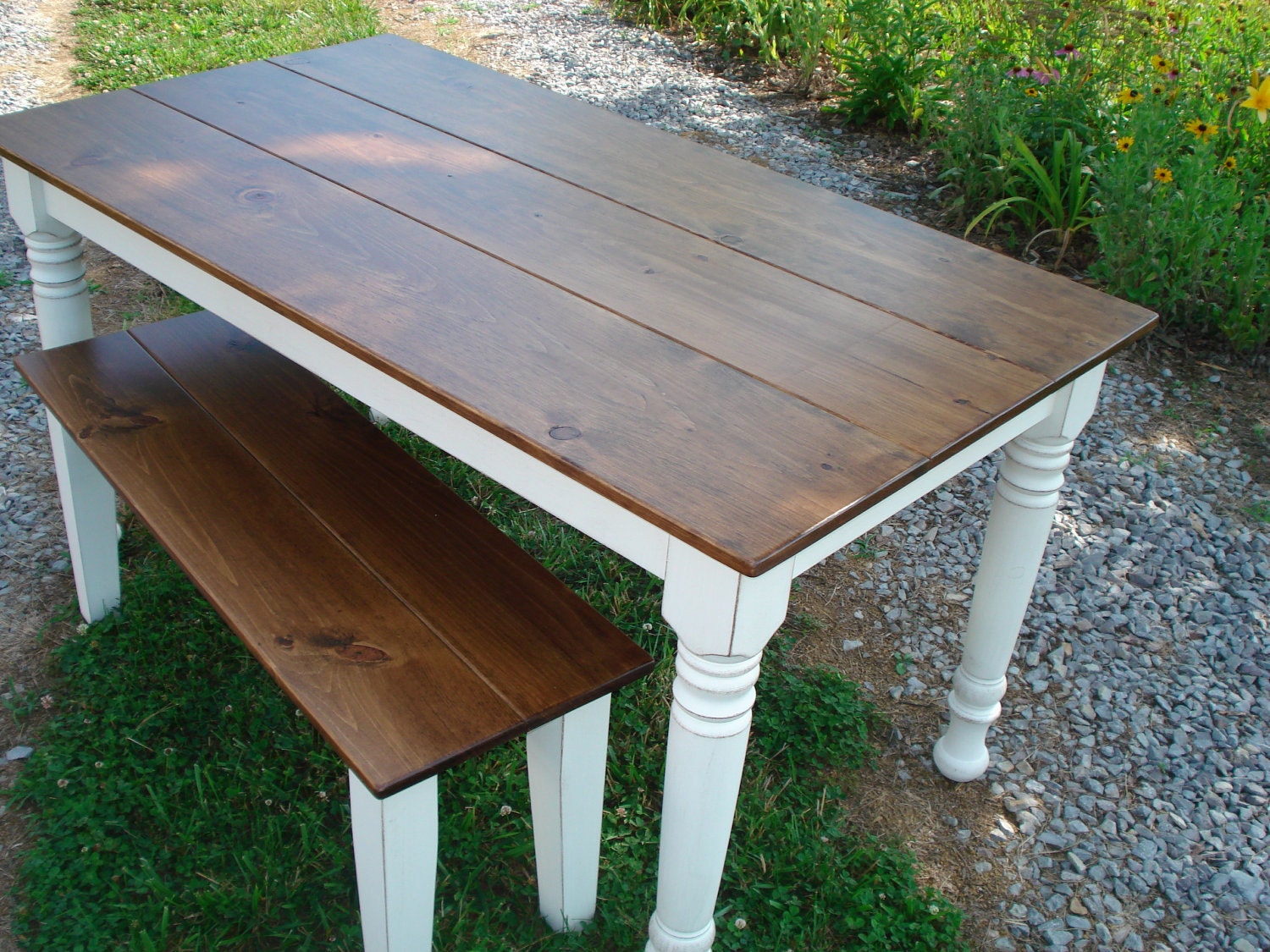 White Rustic Farm Tables Etsy Farm Dining Tables Kitchen Etsy