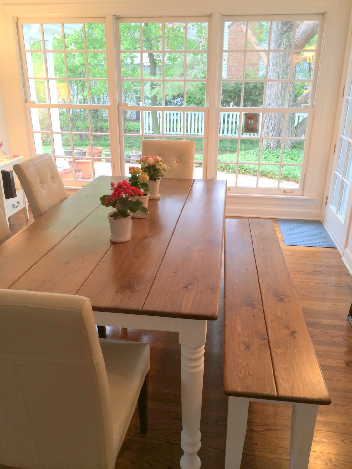 Rustic Dining Room Bench / Rustic Extension Table with Bench | Rustic Grain | Wood ... : This rustic bench measures 48l.