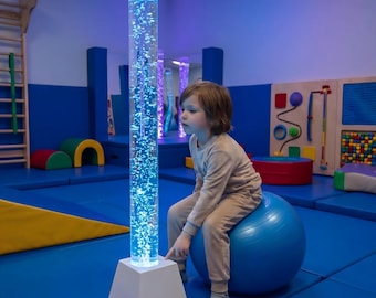 Giant LED Bubble Tube Sensory Room Kids Toy Gift Nursery Home Decor School Clinics Therapy Lamp Calming Water Faux Fish Aquarium Display