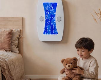 Sensory Room Curved Bluetooth Bubble Tube Lamp Toy Kids Gift Nursery Home Decor School Clinics Wall Art Calming Therapy LED Water Panels