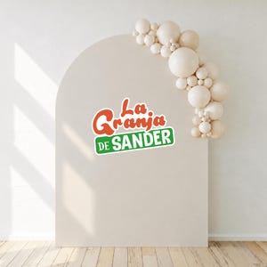 Zenon Farm Logo, Custom Birthday Theme Design, Granja de Zenon, Backdrop Banner Graphic, Arch Banner Sign, Party Decor, Large format Design image 1