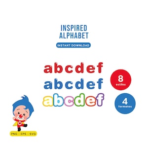 Plim Plim inspired alphabet, Plim Plim clown inspired font, Hero of Hearts Clown PNG Font Clipart, Colorful circus inspired theme, Instant D