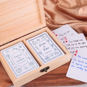 Custom Wedding Guest Book Playing Cards | 2 Decks Blank Playing Cards | Wedding favors