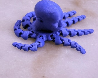 Articulated Mini Octopus – 3D Printed Flexible “Diddy” Octopus | Poseable Desk Toy | Cute Ocean Fidget | Octopus Figure
