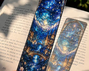 Stained Glass Velaris Bookmark, Celestial Fantasy Bookmark, Book Lover Gift