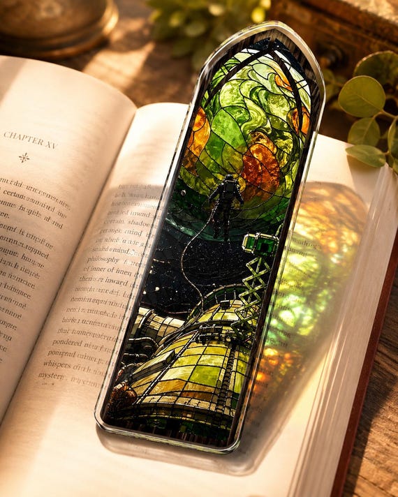 Stained Glass Home Of Astrophage Sci Fi Bookmark, Project Hail Mary Acrylic Bookmark Suncatcher