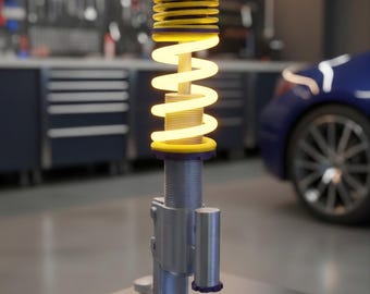 Federbein Lampe - Gewindefahrwerk - LED Lampe für Autoliebhaber - Coilover Lamp - Individuelles Geschenk - Tischlampe Federbein - 3D Druck