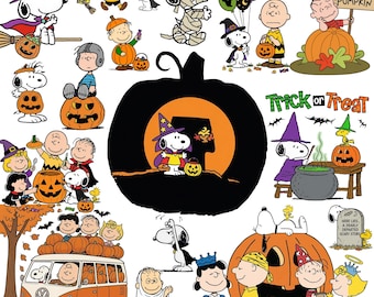160+ Snoopy Halloween Watercolor Clipart Bundle PNG, Peanuts Halloween Graphics, Pumpkin Snoopy PNG, Trick Or Treat Digital Download