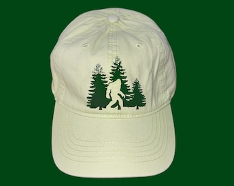 Embroidered Big Foot Scene  Baseball Cap, Trucker Hat, Gift Idea,