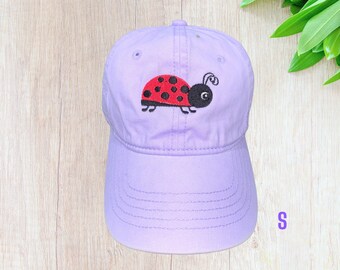 Lady Bug Embroidered Baseball Cap,