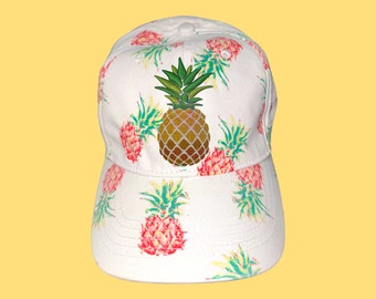 Pineapple Ladies Embroidered  Baseball Cap