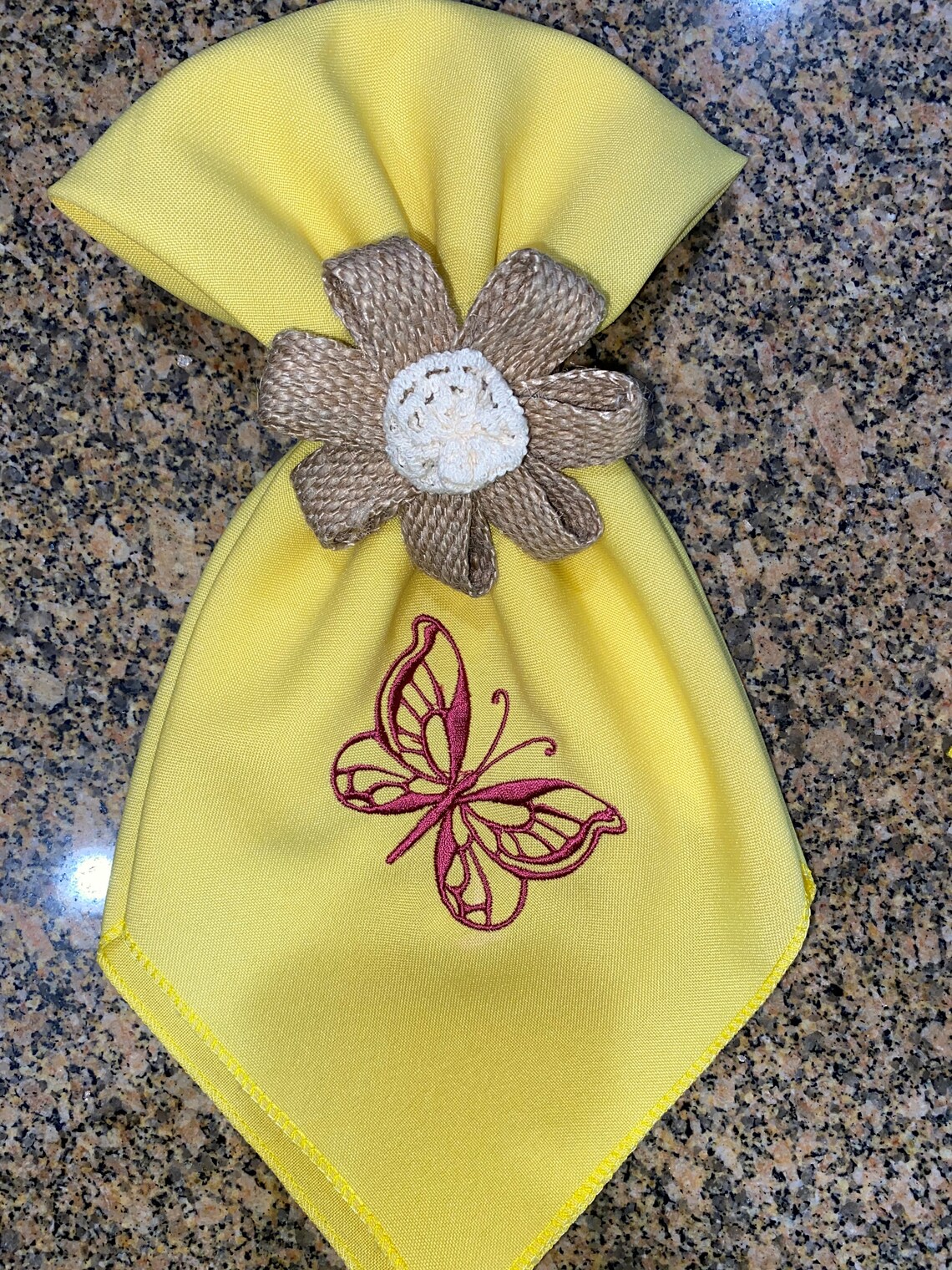 Embroidered Butterfly Dining Napkins Fabric Napkins Bread Etsy