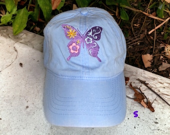 Beautiful Butterfly Embroidered Baseball Cap